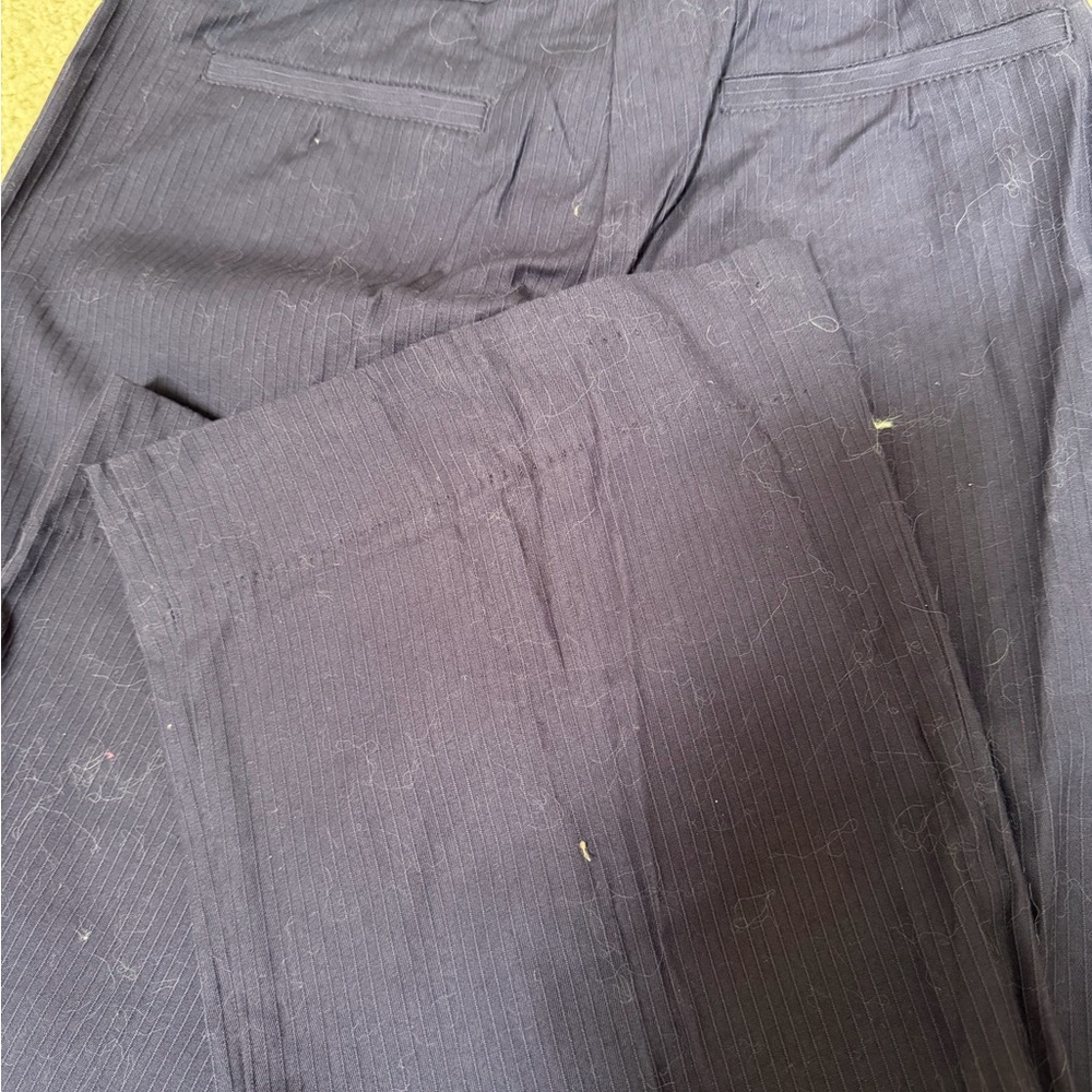 bebe Deep Purple pinstriped Pants w/satin bow tie - Picture 7 of 8